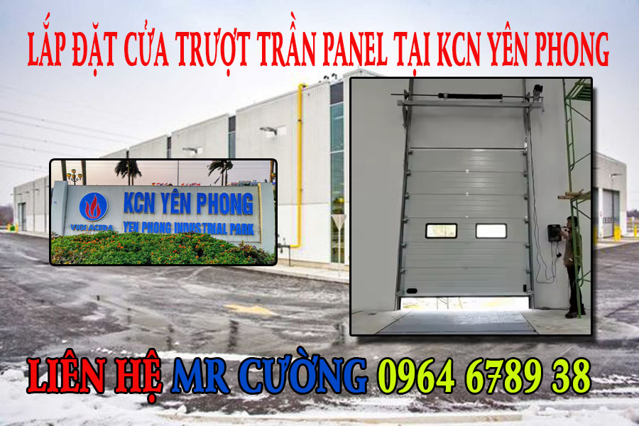 Lắp đặt cửa trượt trần Panel cho KCN Yên Phong Bắc Ninh